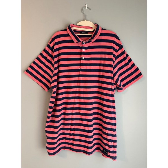 Simply Southern Navy/Pink striped polo size XXL - Picture 1 of 9